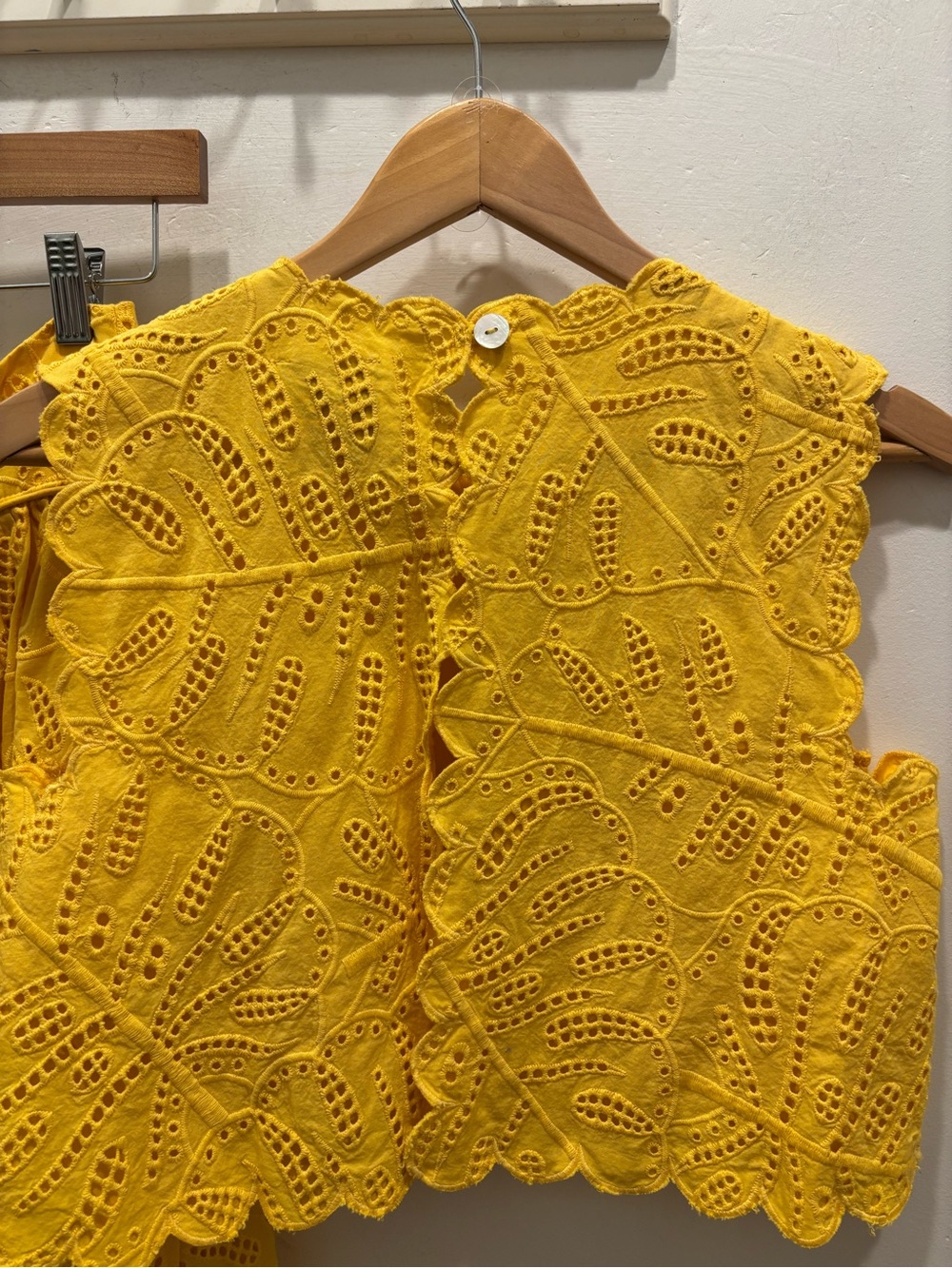 FARM Rio Yellow Eyelet Midi Skirt with Matching tank - Picture 7 of 7